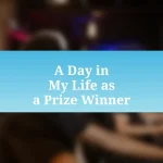 A Day in My Life as a Prize Winner