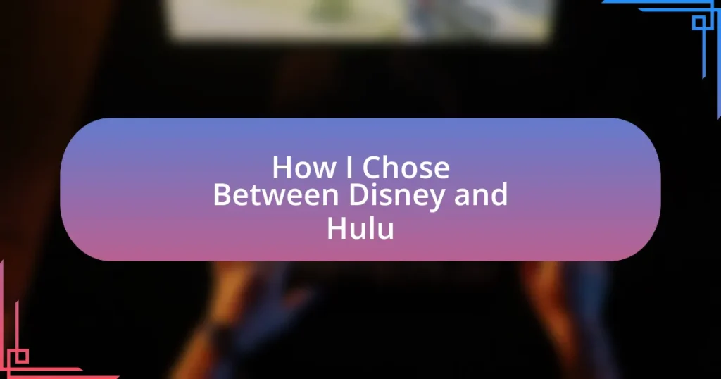 How I Chose Between Disney+ and Hulu