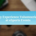 My Experience Volunteering at eSports Events