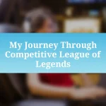 My Journey Through Competitive League of Legends